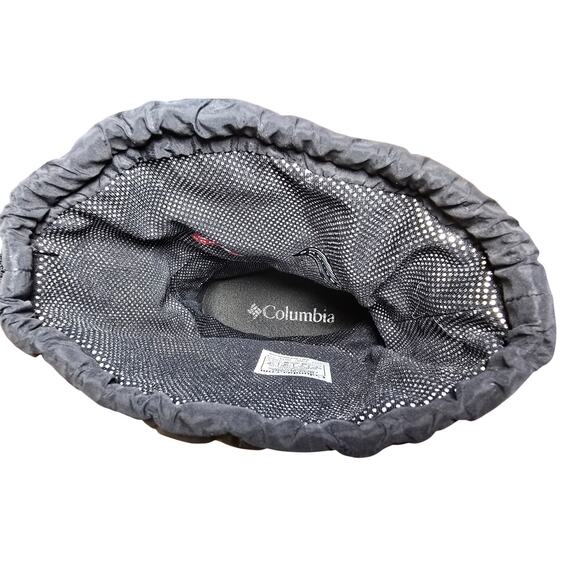 Columbia Suede Moccasin Boots Thermal Reflective Omni Heat Black Waterproof Sz 8 - Picture 9 of 9